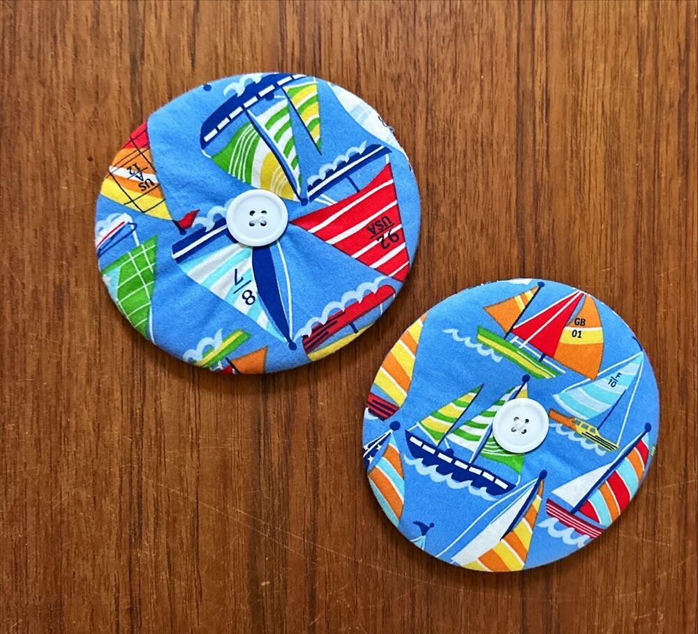NEW Pair of Playing Card Holders Handmade Sailboats